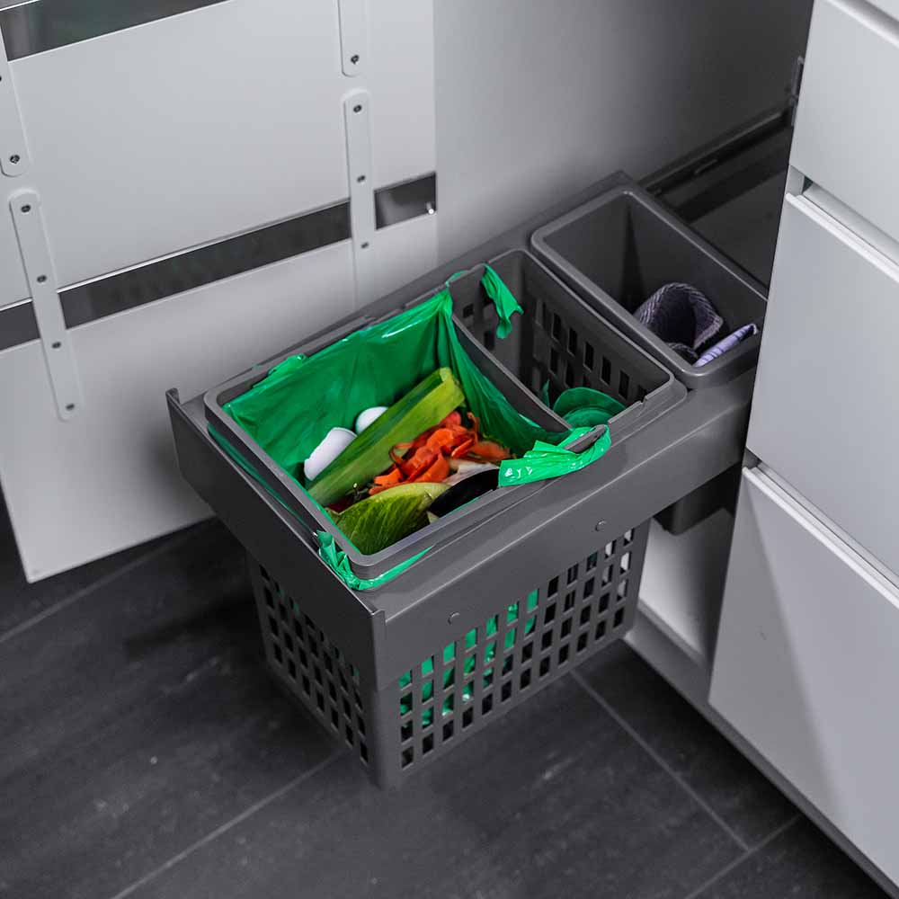 Inbouw Afvalemmer - Select Side Eco - Donkergrijs