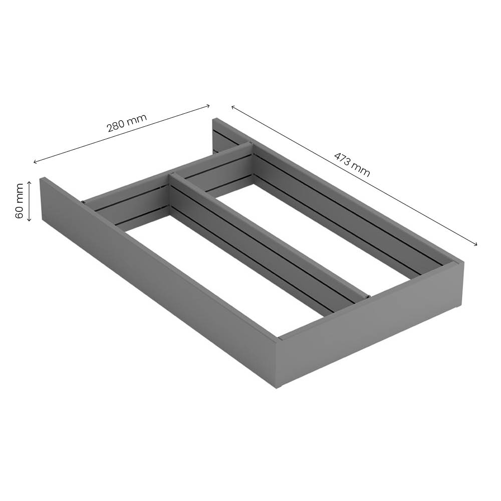 Lade-inzetstuk Flex Basic Gereedschapskist - 500 (278mm) - Donkergrijs