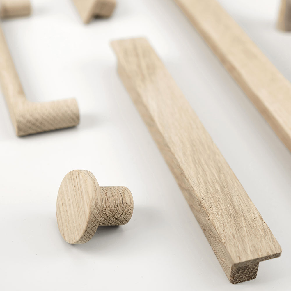 Knop Circum - 33mm - Onbehandeld Eiken