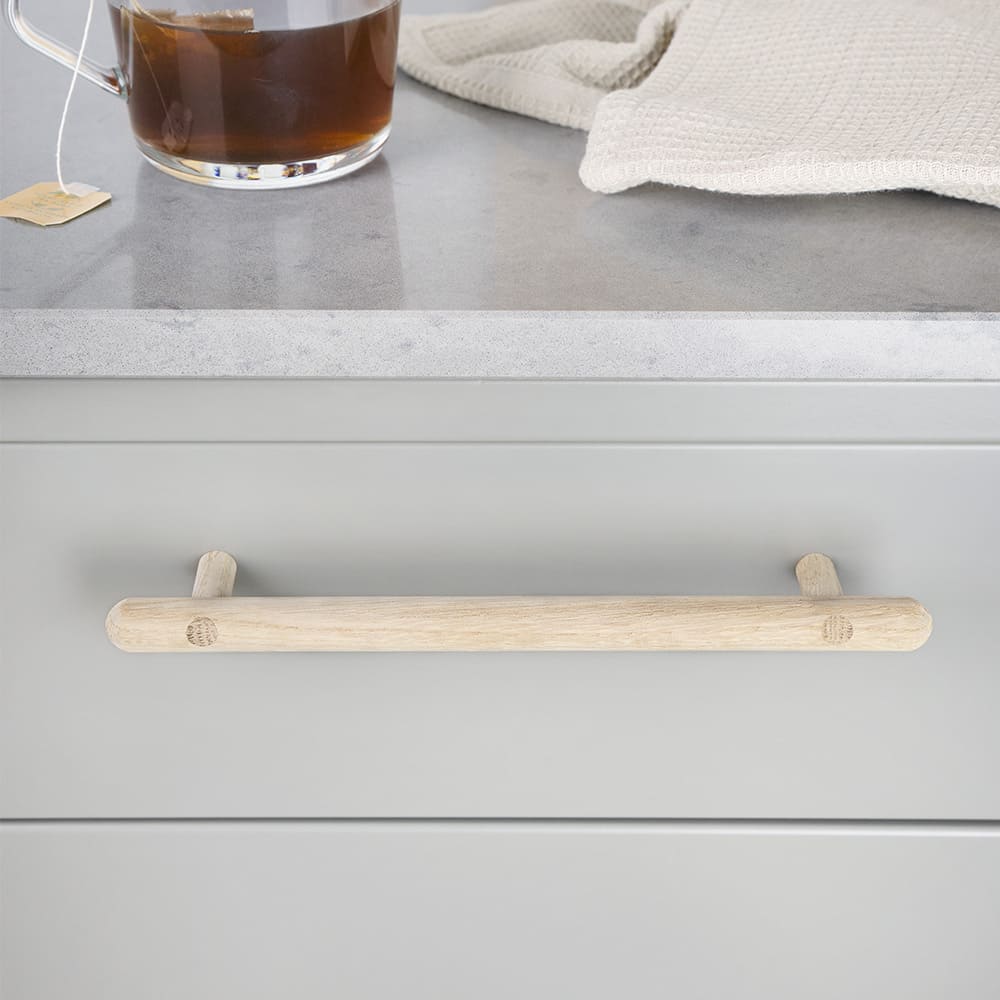 Handgreep Lunden - 160mm - Onbehandeld Eiken