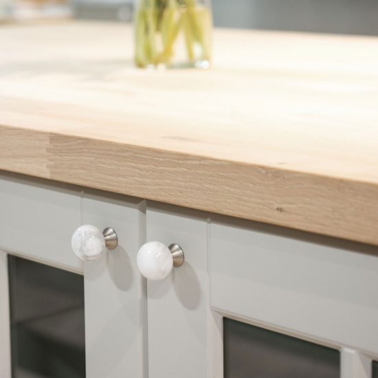 Knop Bead Straight - Carrara Marmer