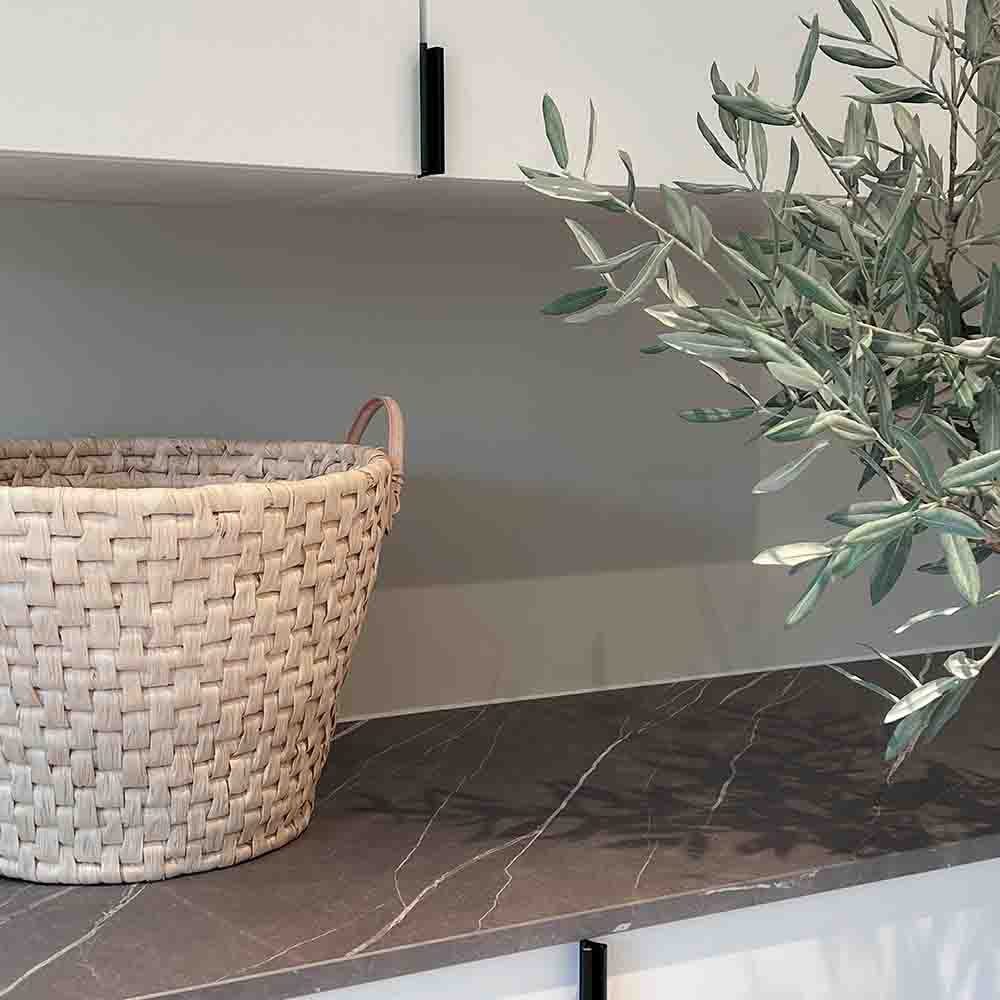 Greeplijst aluminium - om te schroeven - dikte: 1.4 mm - zwart