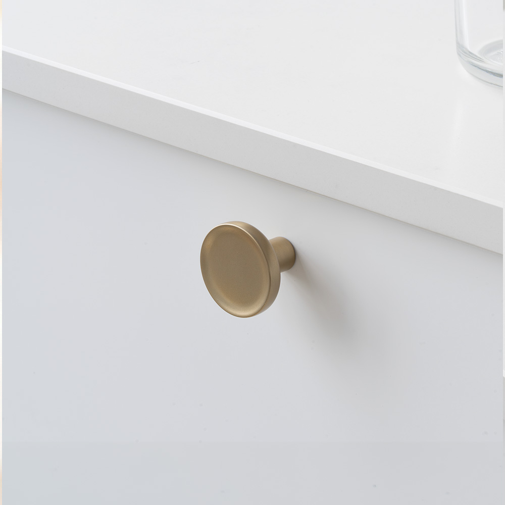 Knop Vibe Soft - 38mm - Geborsteld Goud