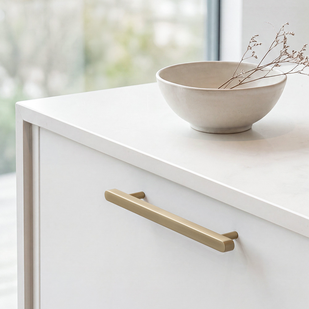 Handgreep Rod - 160mm - Geborsteld Goud