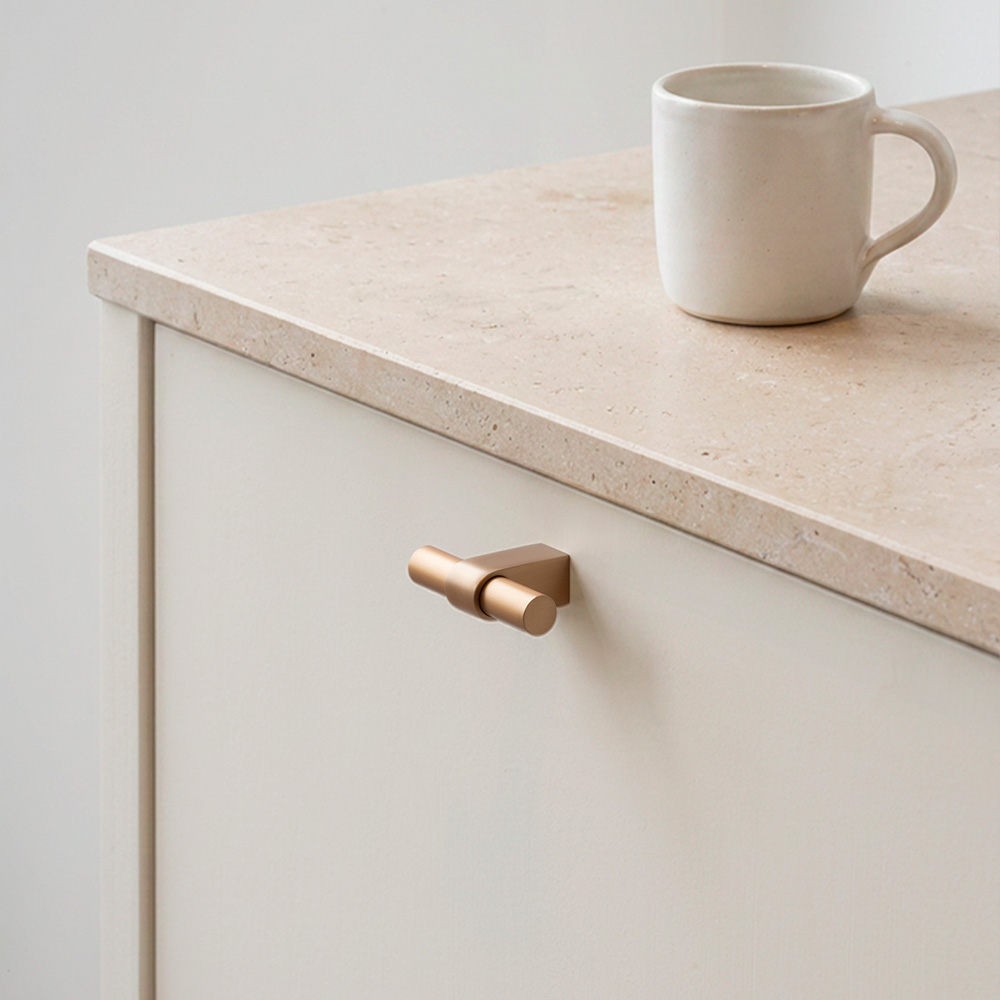 Knop T Trace - Mat Champagne