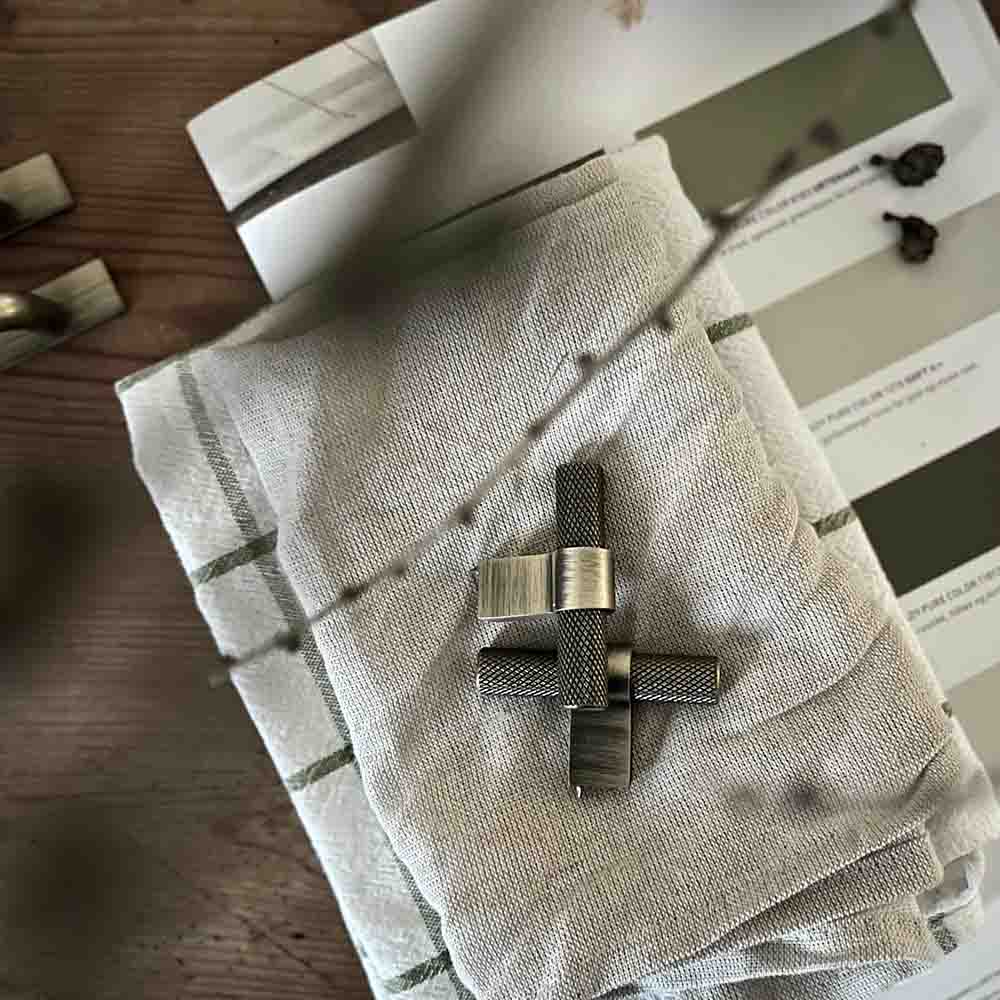 Knop T Helix - Antiek Brons