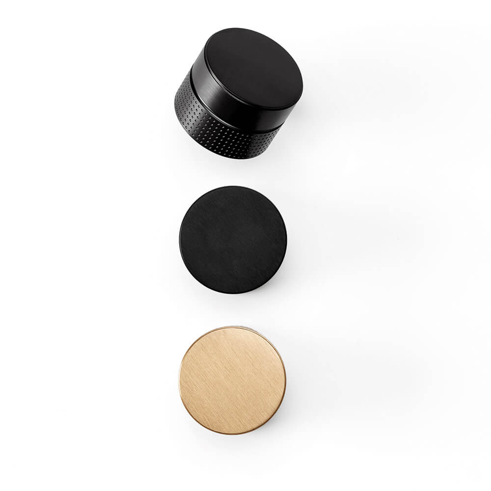 Knop Point - Ø40mm - Geborsteld Zwart