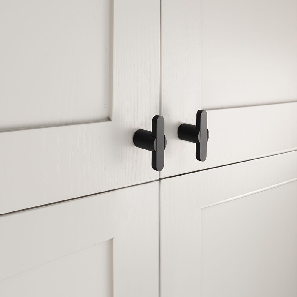 Knop T Fusion - Mat Zwart