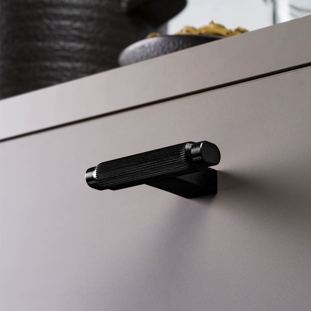 Knop T Brooklyn - Geborsteld Zwart