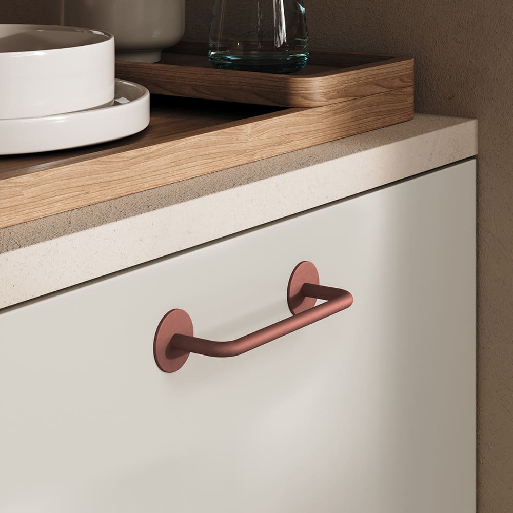 Handgreep Milano - 160mm - Vulkanisch Rood