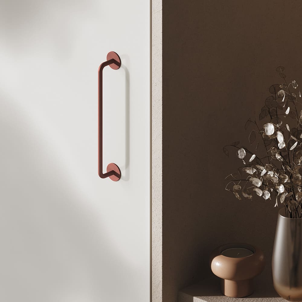 Handgreep Milano - 160mm - Vulkanisch Rood