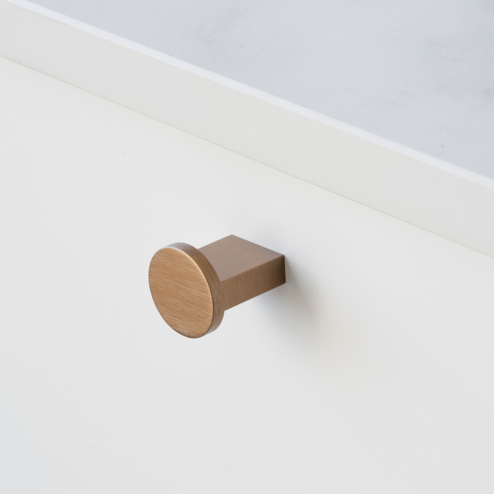 Knop Nexx Ø25mm - Donker Geborsteld Messing