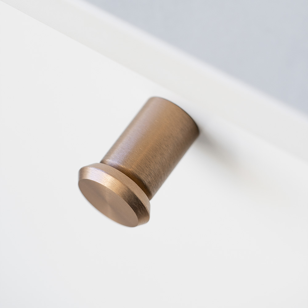 Knop Fase Ø23mm - Donker Geborsteld Messing