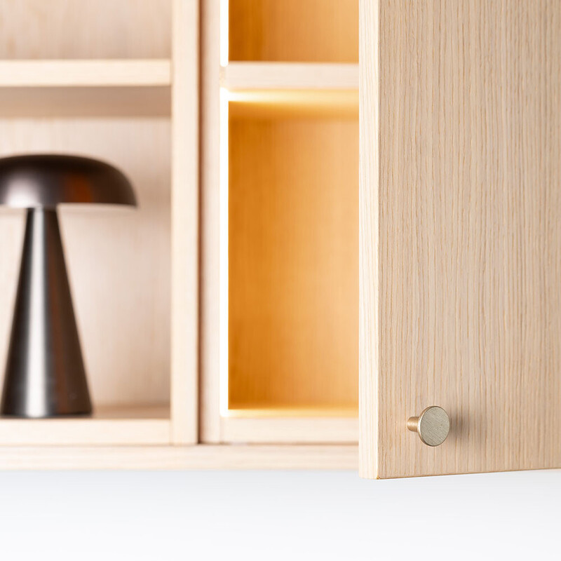 Knop Lund - 25mm - Geborsteld Licht Goud