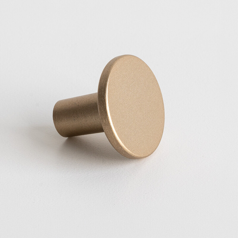 Knop Lund - 25mm - Geborsteld Licht Goud