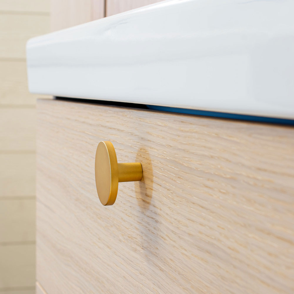 Knop Como Big - Geborsteld Messing