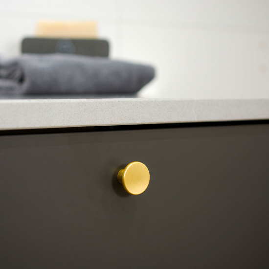 Knop Como - Geborsteld Messing
