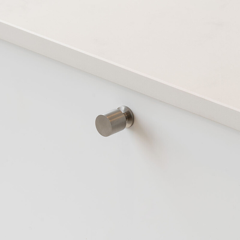 Knop Solo - 21mm - Geborsteld RVS