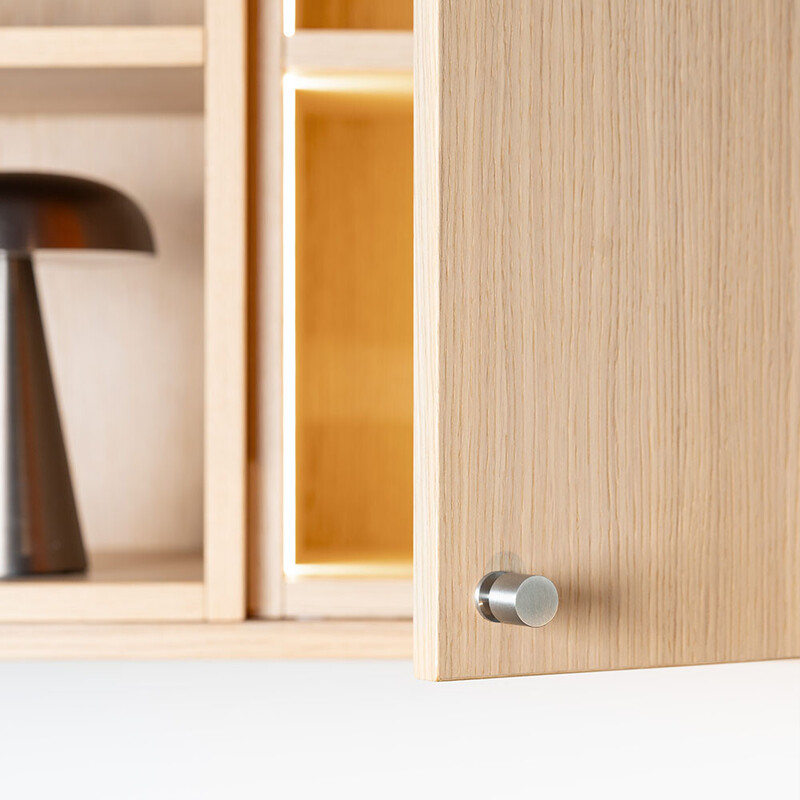 Knop Solo - 21mm - Geborsteld RVS