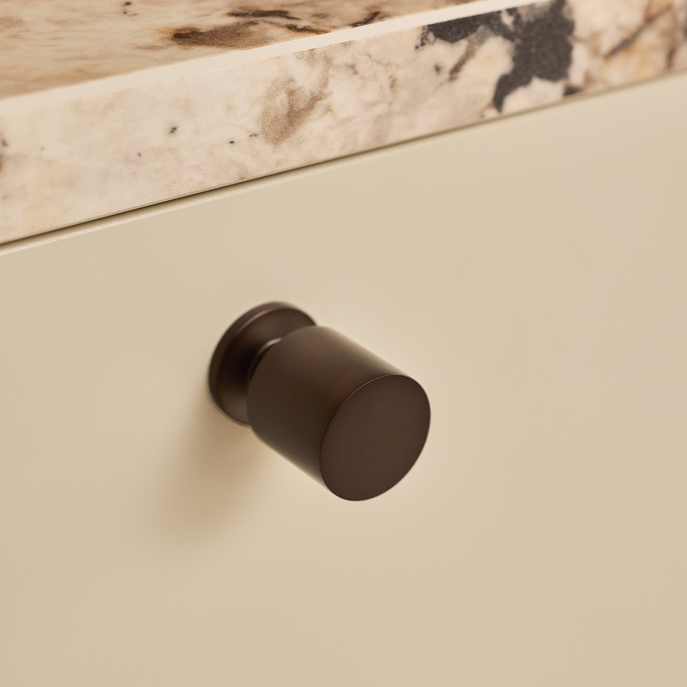 Knop Solo - 21mm - Gebronsd Messing