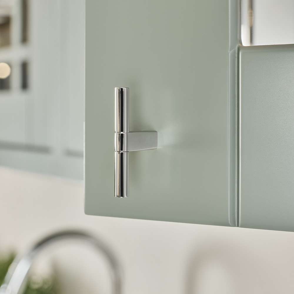 Knop T Petit - Vernikkeld