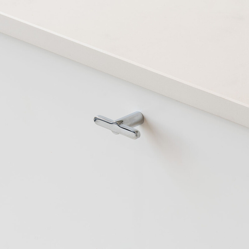 Knop T Flow - Gepolijst Chroom