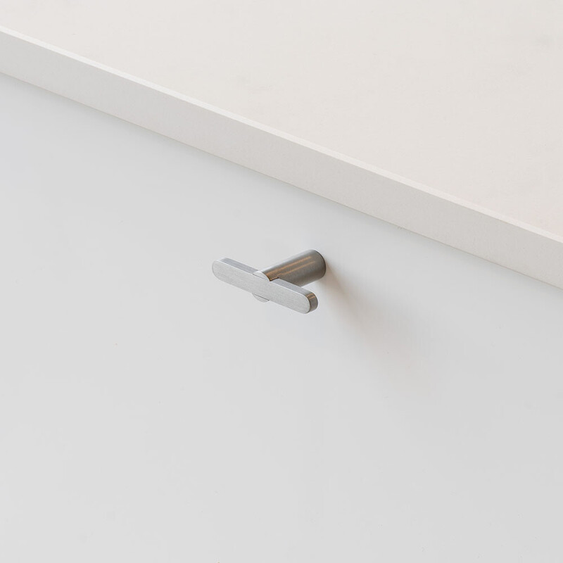 Knop T Flow - Geborsteld Nikkel