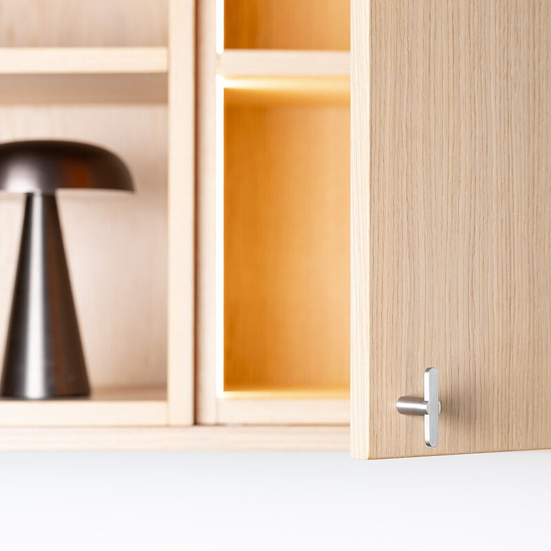 Knop T Flow - Geborsteld Nikkel