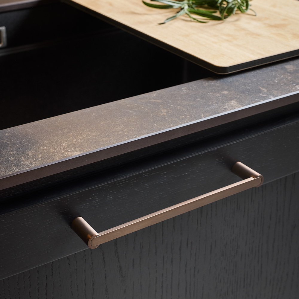 Handgreep Flow - Gebronsd Messing