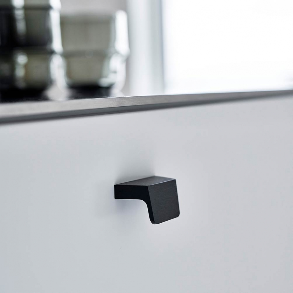 Knop Envelope - 32mm - Geborsteld Zwart