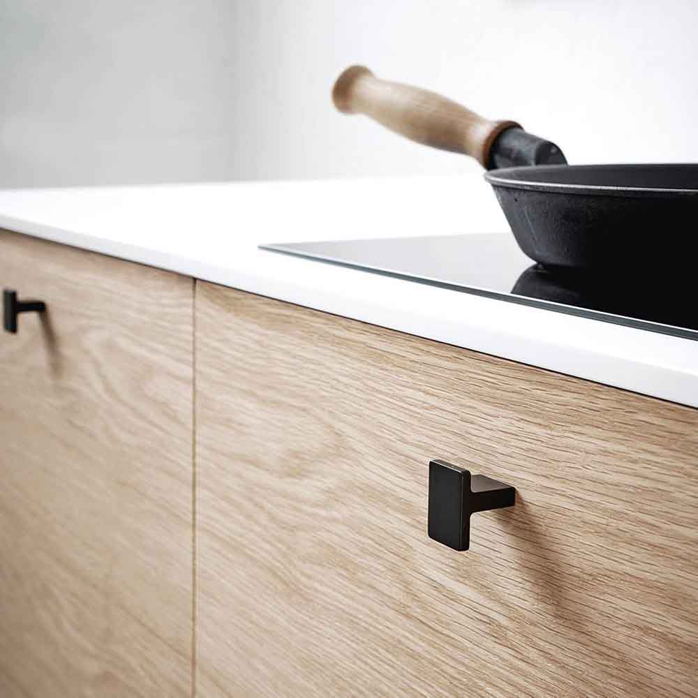 Knop Transit - 16mm - Mat Zwart