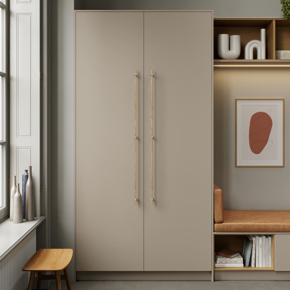 Handgreep Bond - Eiken/RVS-look