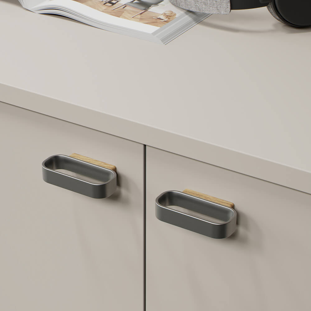 Handgreep Race - Eiken/RVS-look