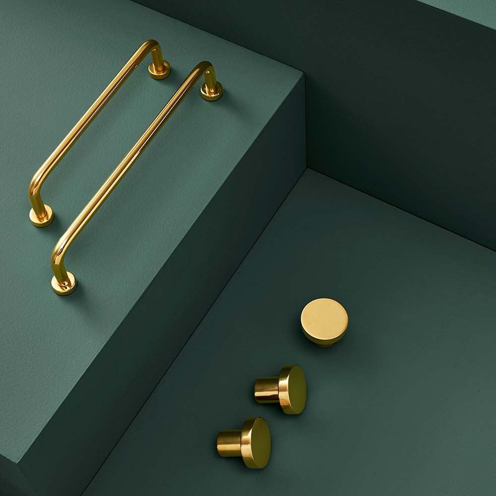 Handgreep Lounge - 160mm - Gepolijst Messing