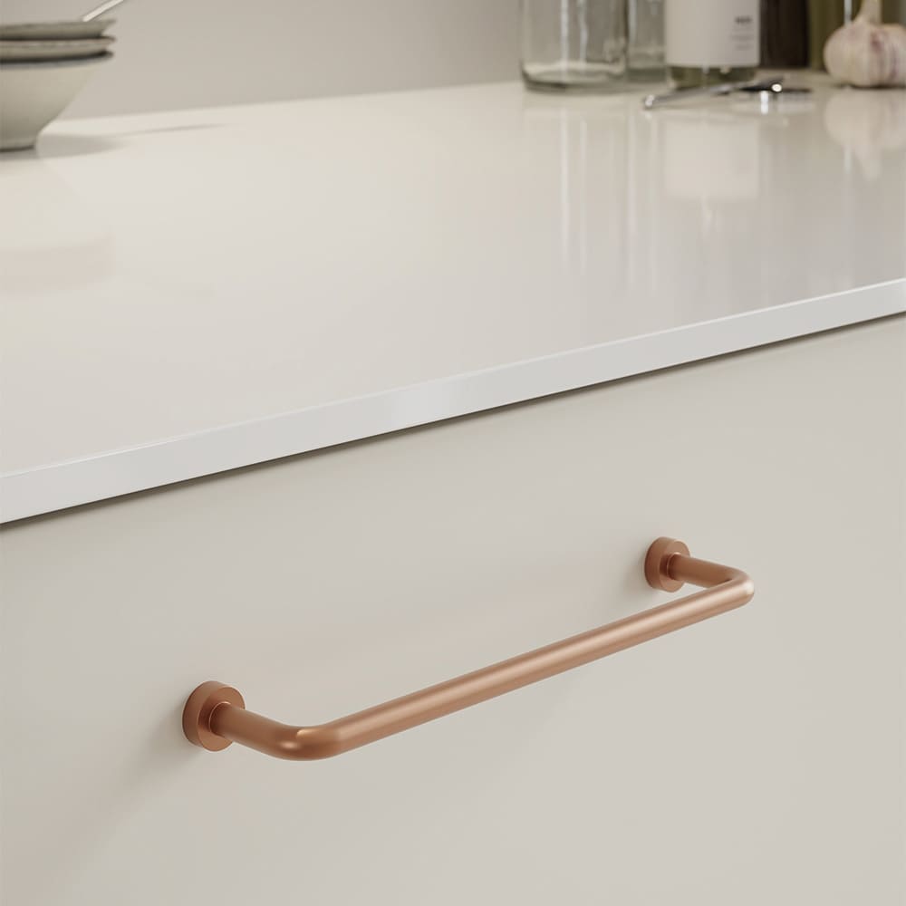 Handgreep Lounge - 160mm - Geborsteld Koper