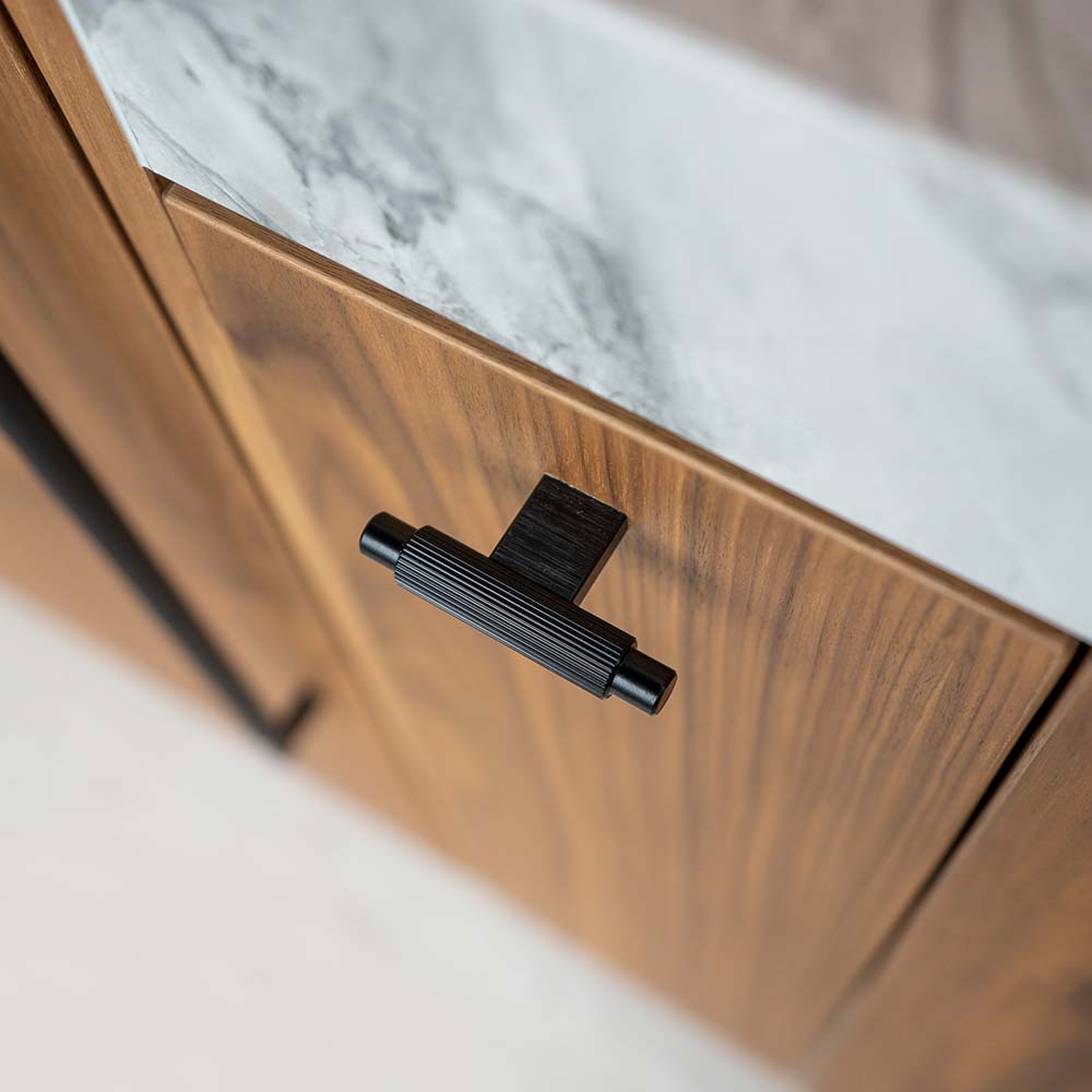 Knop T Arpa - Geborsteld Zwart