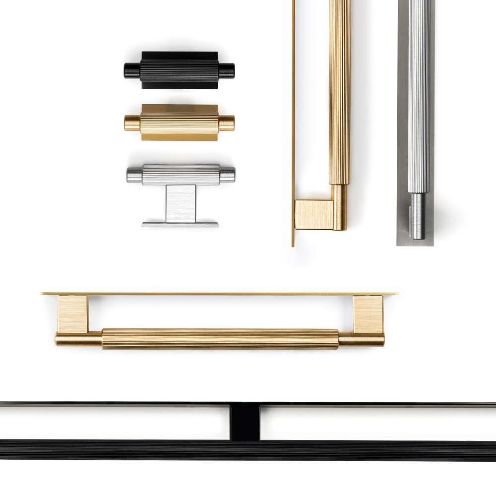 Knop T Arpa/Achterplaat - Geborsteld Zwart