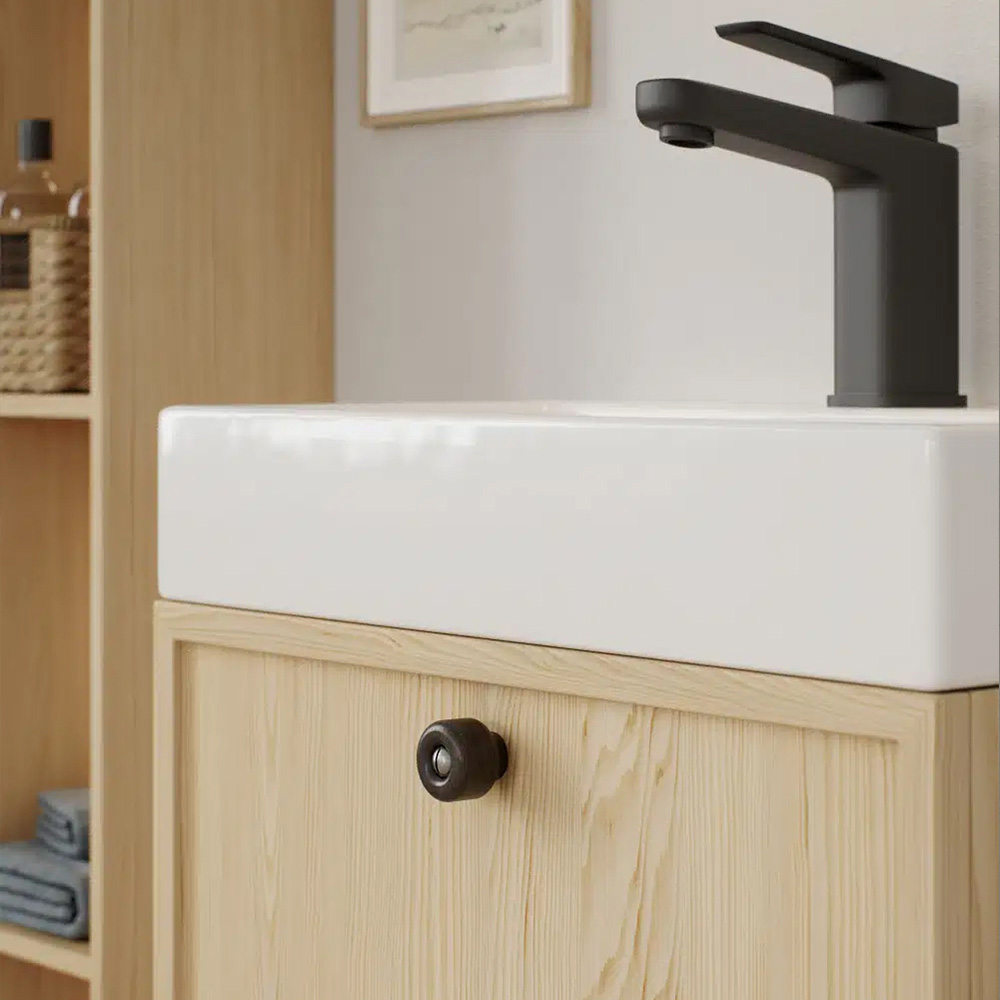 Knop Nola - 30mm - Donker Gebeitst Eiken