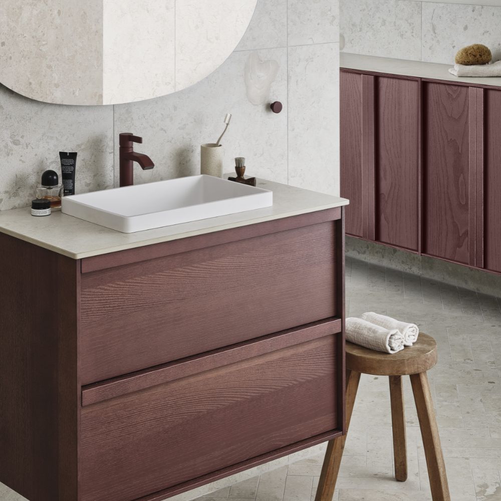 Toniton Circular Knop - Reddish Brown