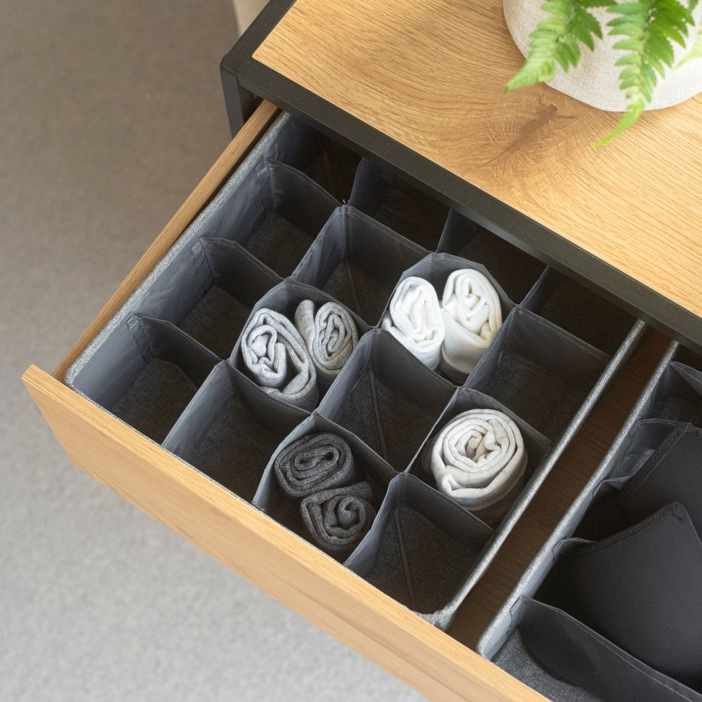 Opbergbox met 16-vakken - Grijs