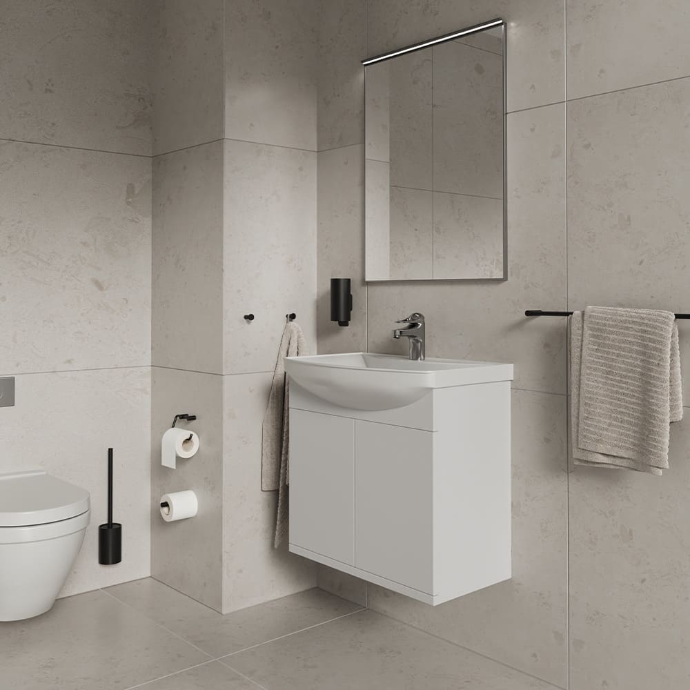 Toiletrolhouder Stay - Mat Zwart