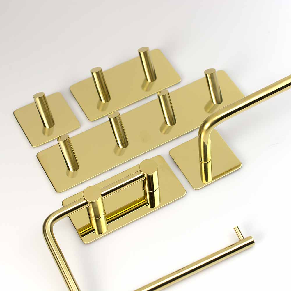 Handdoekhaak Base 200 4-Haak - Goud Gepolijst