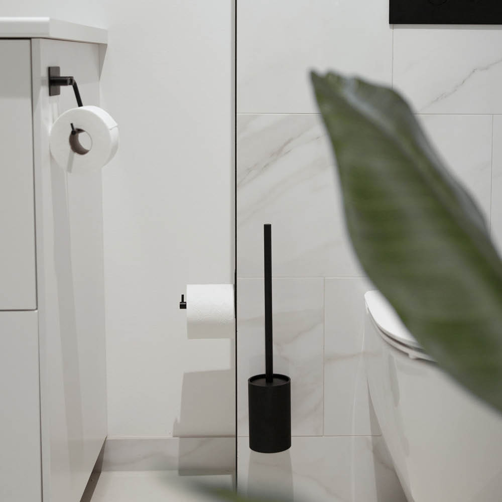 Base 200 Toiletrolhouder - Mat Zwart