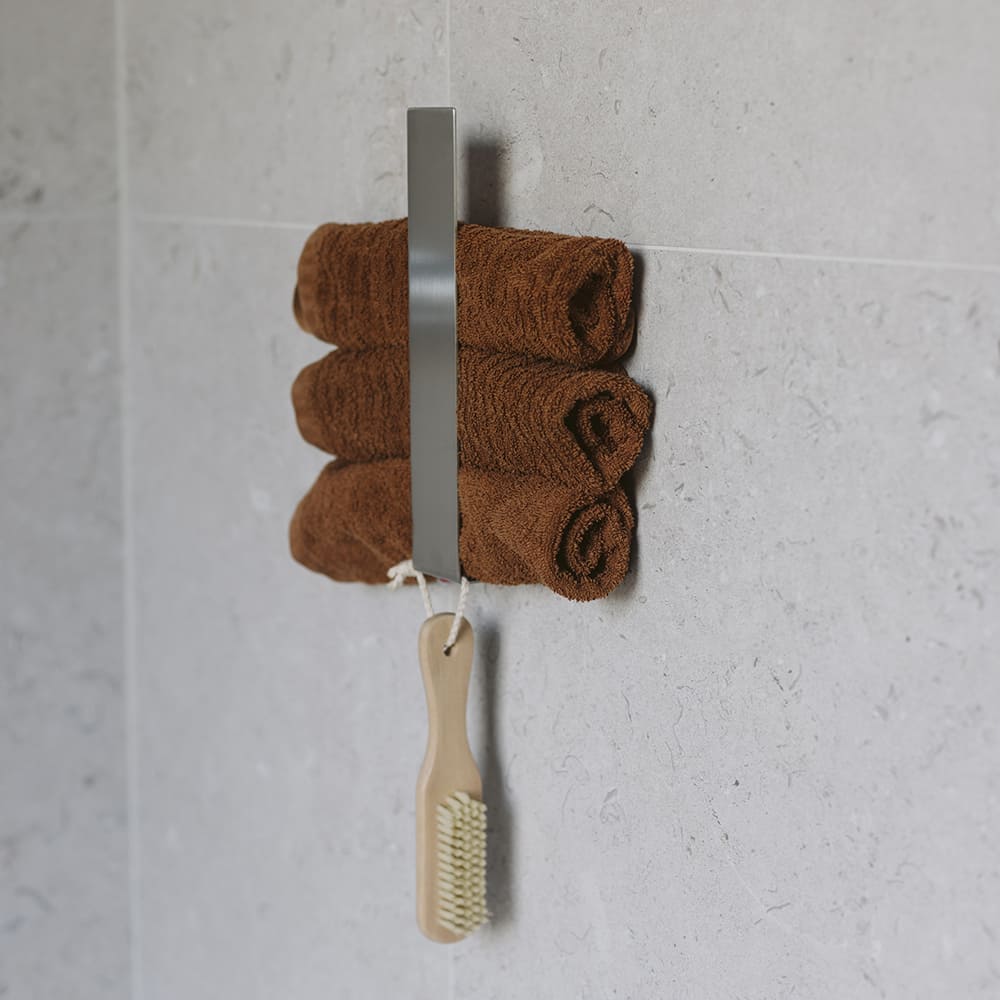 Handdoekhouder Base - Geborsteld RVS