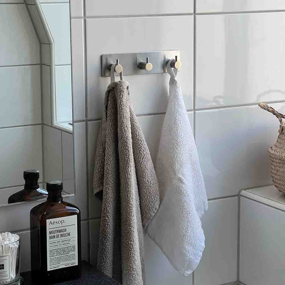 Handdoekhaak Base 220 3-Haak - Geborsteld RVS