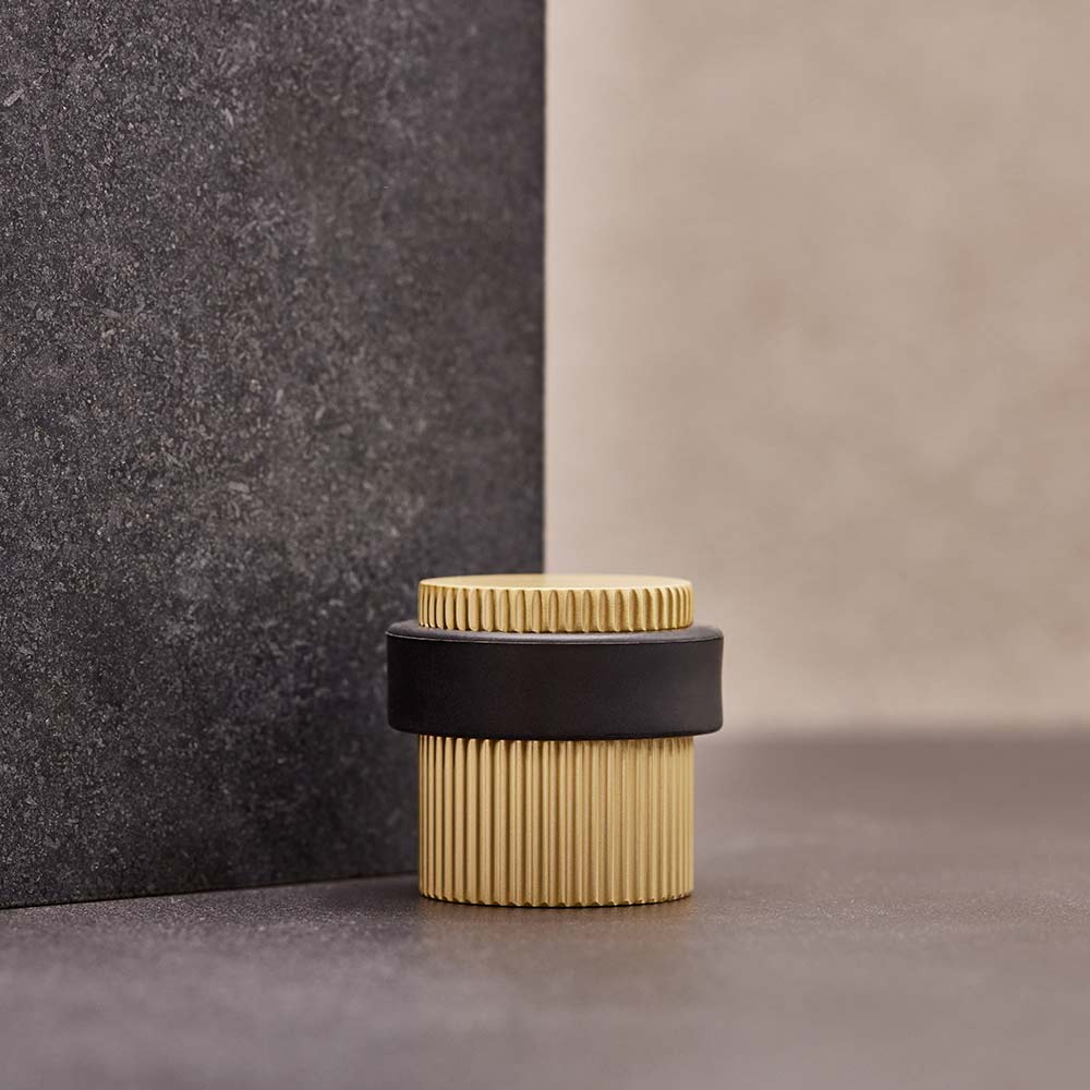 Deurstopper Helix Stripe - Messing