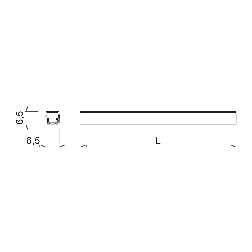 Afdekprofiel Magy - 2000mm - Zwart