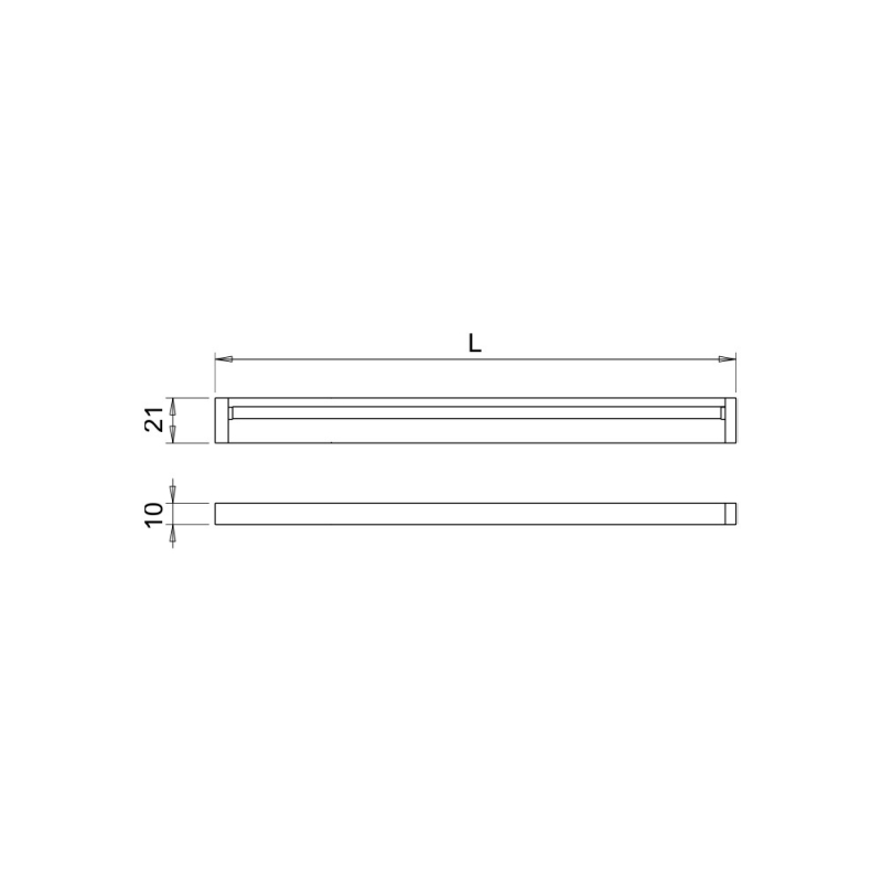LED-Profiel Blade - 2000mm - Aluminium