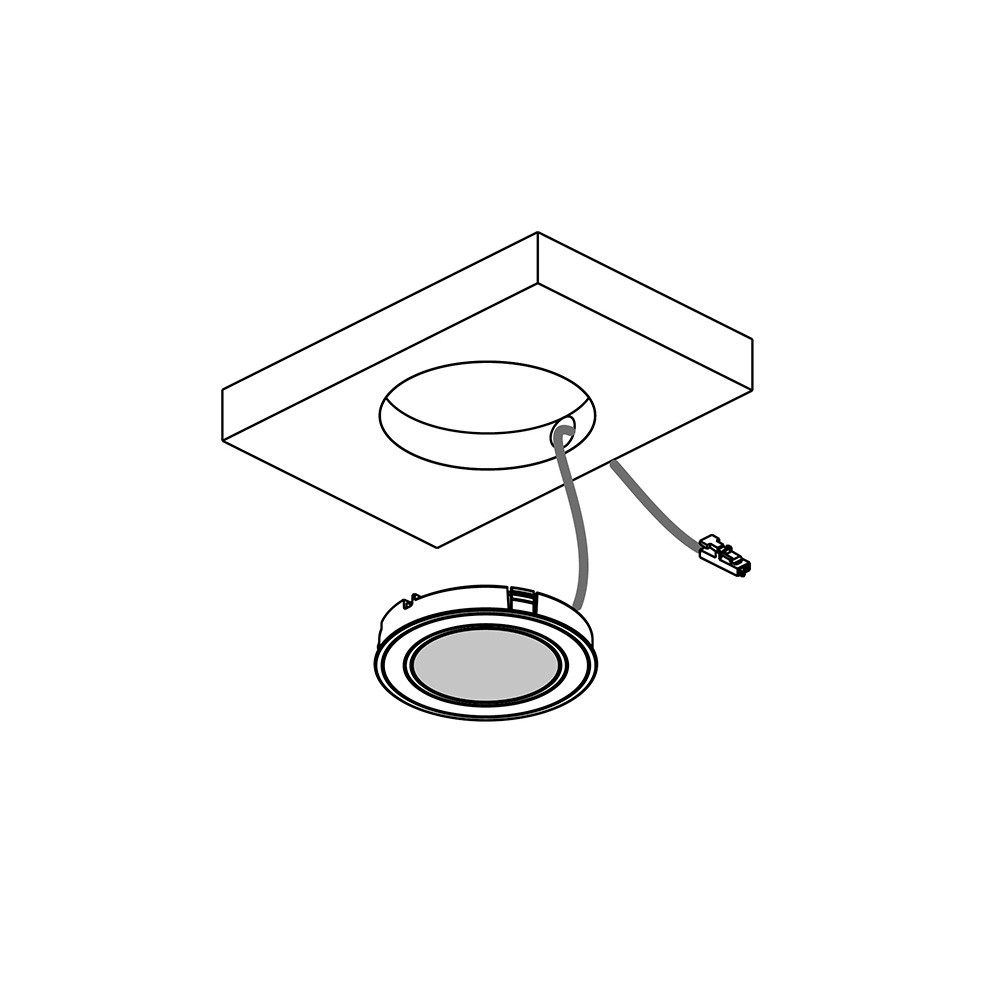 LED-Spot Holl DM met deksel - Mat Zwart