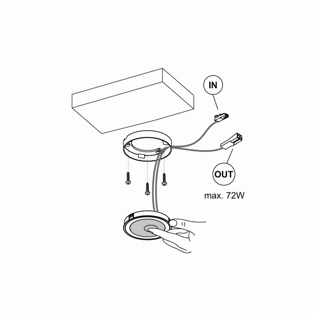 LED-Spot Holl TDM DM - Opbouw - RVS